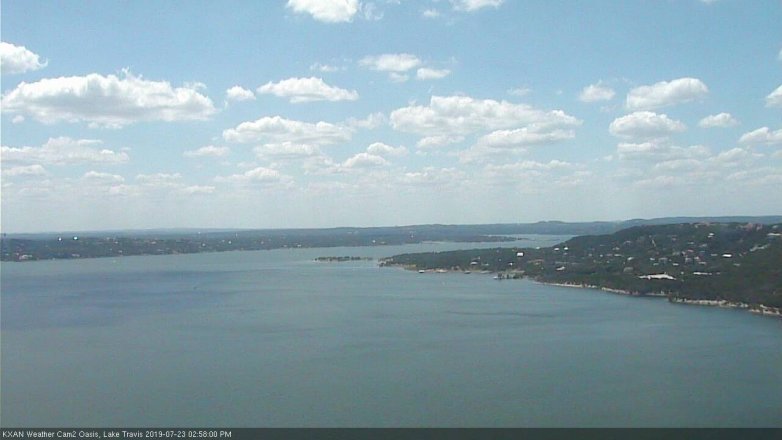 Lake Travis webcam, July 23, 2019 2:00 PM CT
