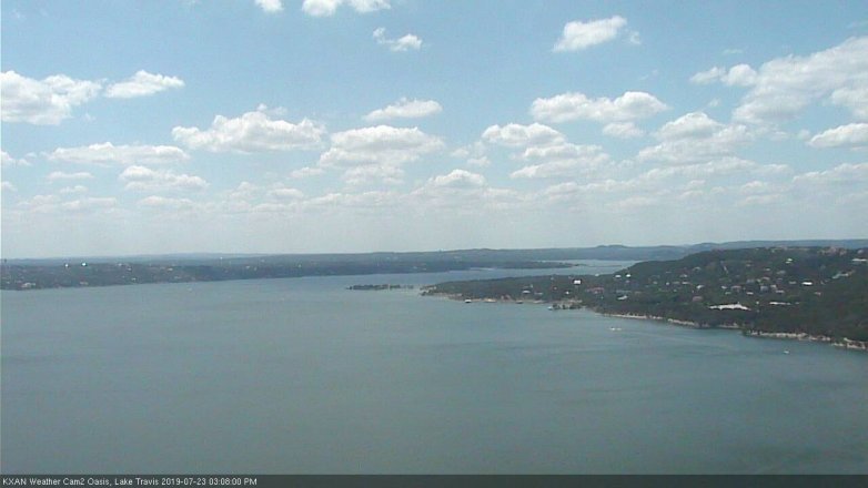 Lake Travis webcam, July 23, 2019 2:10 PM CT