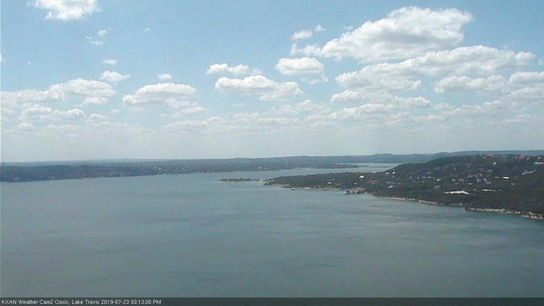 Lake Travis webcam, July 23, 2019 2:15 PM CT