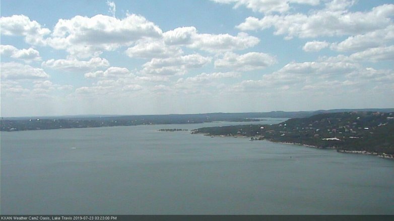 Lake Travis webcam, July 23, 2019 2:25 PM CT