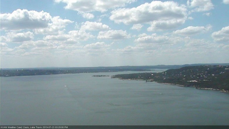 Lake Travis webcam, July 23, 2019 2:30 PM CT