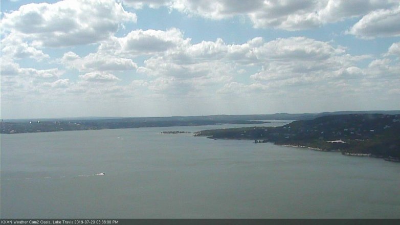 Lake Travis webcam, July 23, 2019 2:40 PM CT