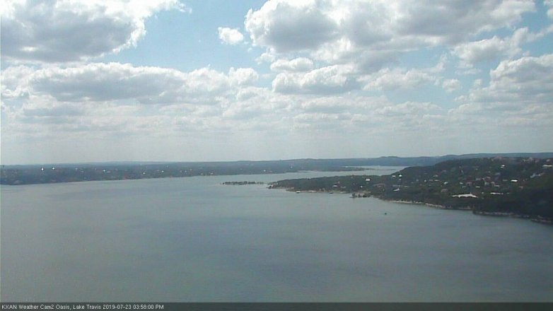 Lake Travis webcam, July 23, 2019 3:00 PM CT