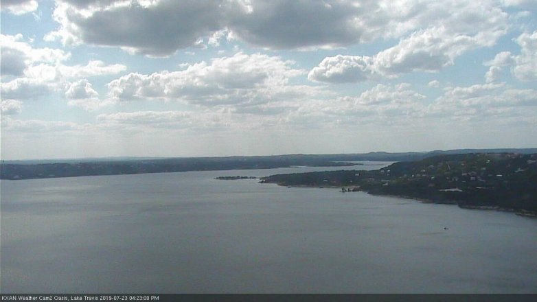 Lake Travis webcam, July 23, 2019 3:25 PM CT