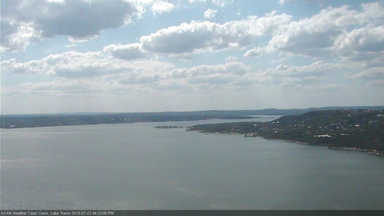 Lake Travis webcam, July 23, 2019 3:35 PM CT