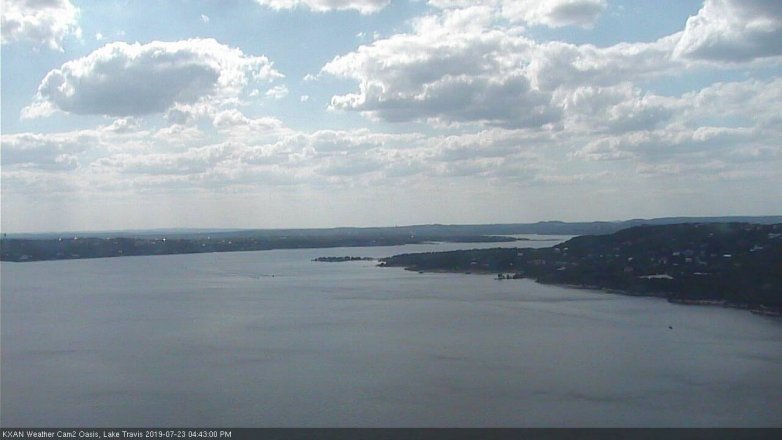 Lake Travis webcam, July 23, 2019 3:45 PM CT
