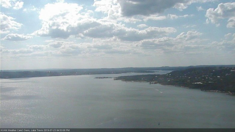 Lake Travis webcam, July 23, 2019 3:55 PM CT