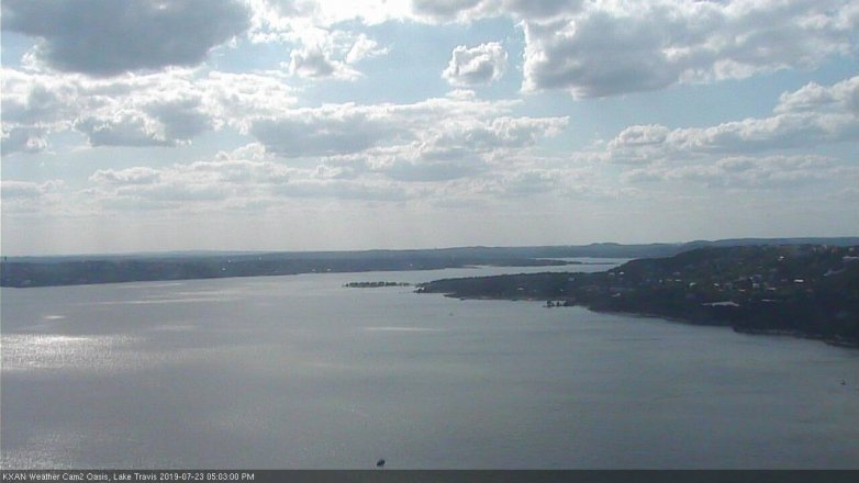 Lake Travis webcam, July 23, 2019 4:05 PM CT