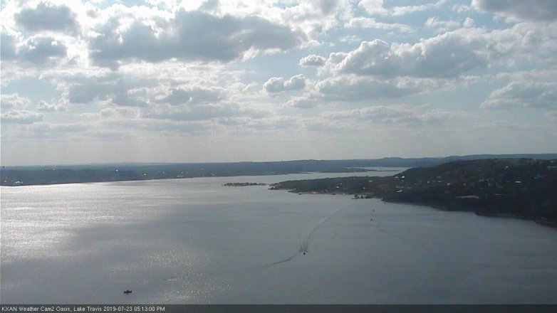 Lake Travis webcam, July 23, 2019 4:15 PM CT