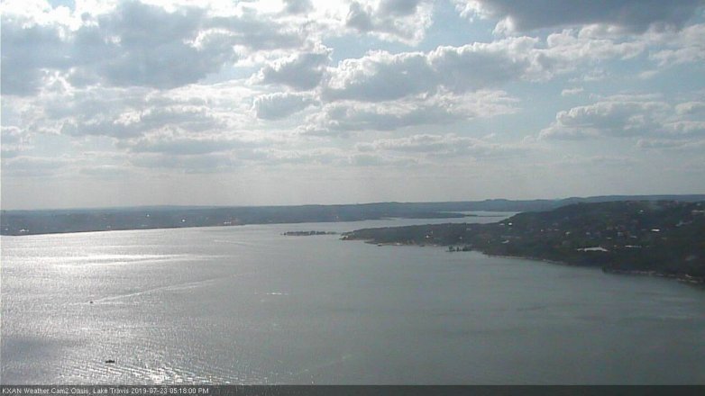 Lake Travis webcam, July 23, 2019 4:20 PM CT
