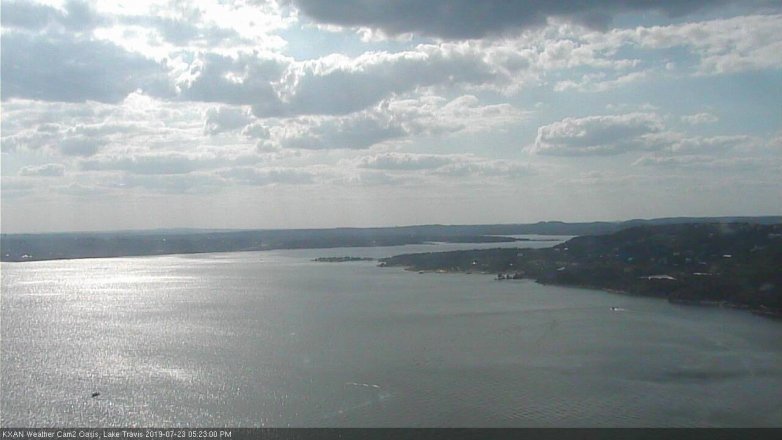 Lake Travis webcam, July 23, 2019 4:25 PM CT