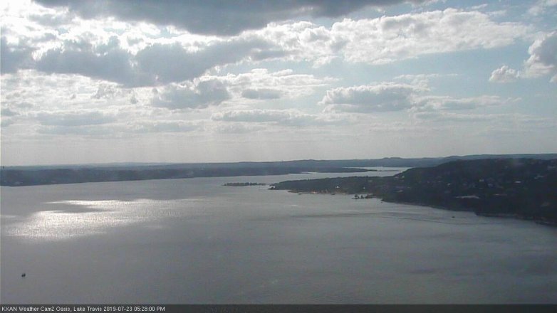 Lake Travis webcam, July 23, 2019 4:30 PM CT