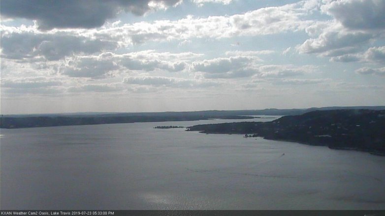 Lake Travis webcam, July 23, 2019 4:35 PM CT
