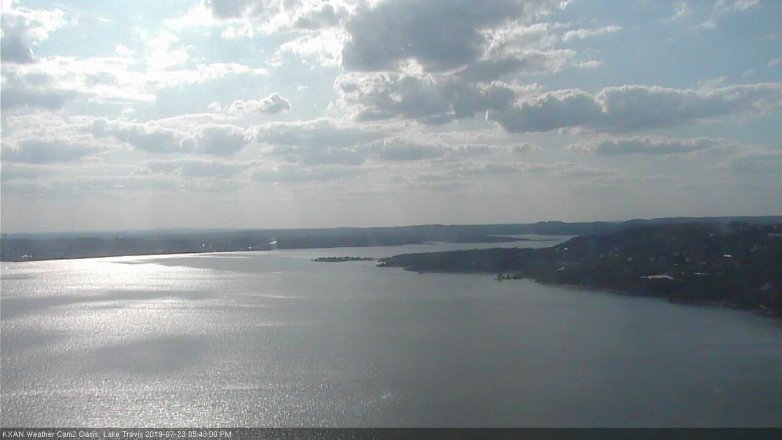 Lake Travis webcam, July 23, 2019 4:45 PM CT