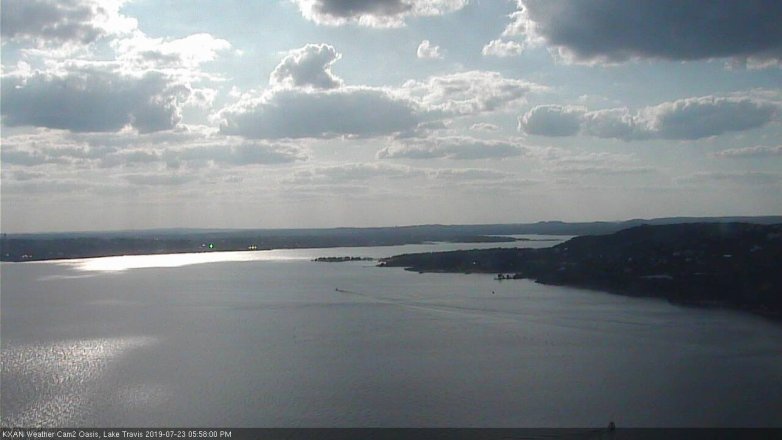 Lake Travis webcam, July 23, 2019 5:00 PM CT