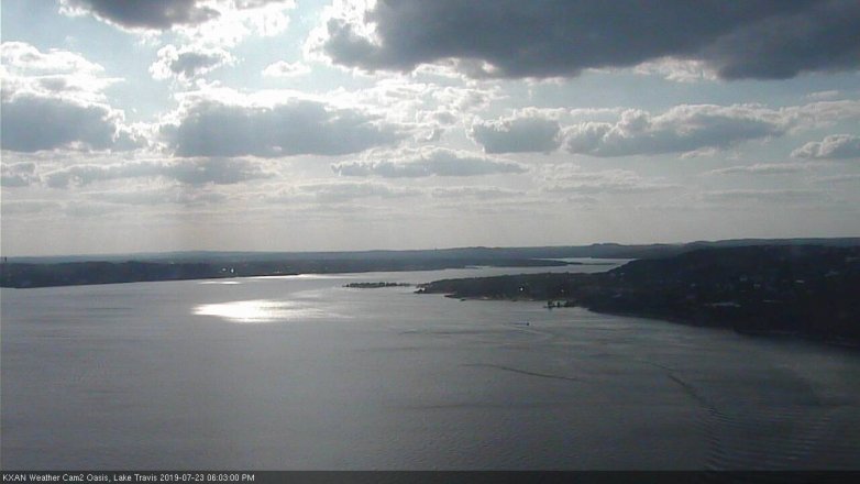 Lake Travis webcam, July 23, 2019 5:05 PM CT
