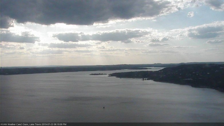 Lake Travis webcam, July 23, 2019 5:20 PM CT