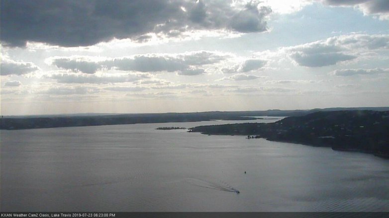 Lake Travis webcam, July 23, 2019 5:25 PM CT
