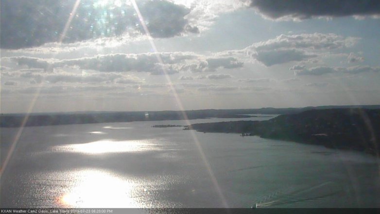 Lake Travis webcam, July 23, 2019 5:30 PM CT