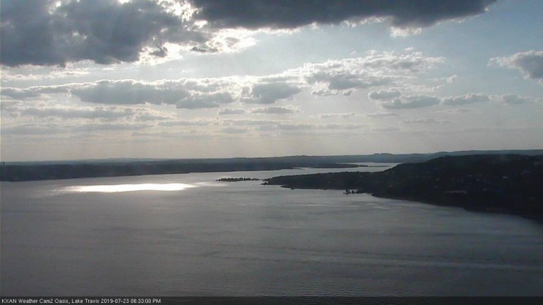 Lake Travis webcam, July 23, 2019 5:35 PM CT