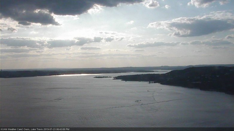 Lake Travis webcam, July 23, 2019 5:45 PM CT