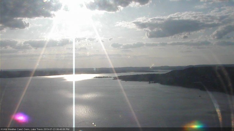 Lake Travis webcam, July 23, 2019 5:50 PM CT