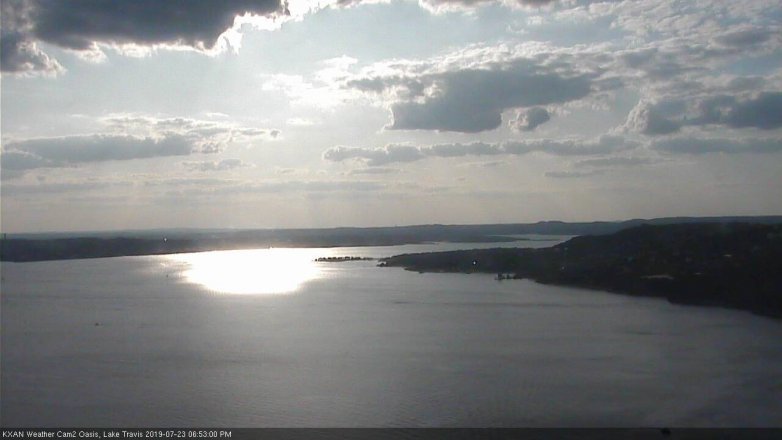 Lake Travis webcam, July 23, 2019 5:55 PM CT