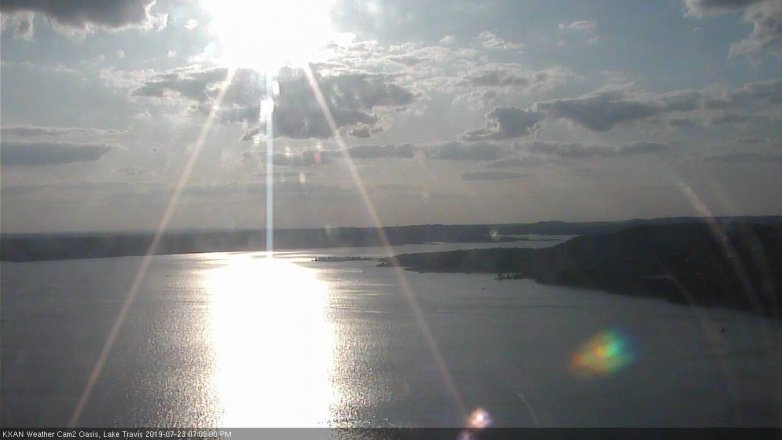 Lake Travis webcam, July 23, 2019 6:05 PM CT