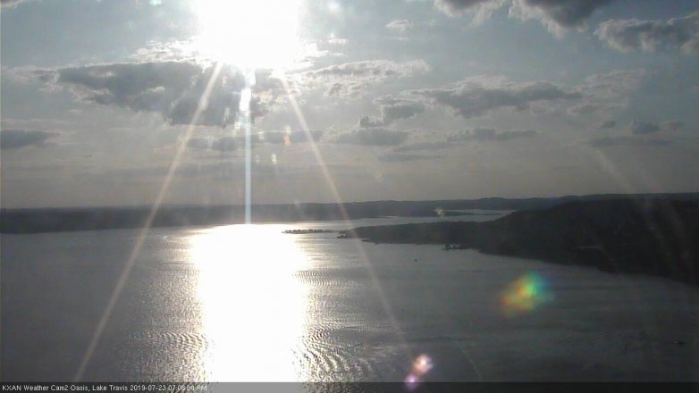 Lake Travis webcam, July 23, 2019 6:10 PM CT
