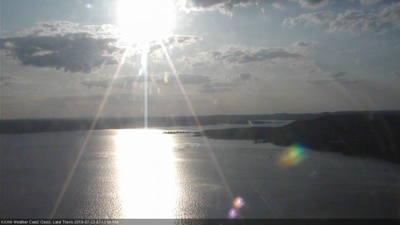 Lake Travis webcam, July 23, 2019 6:15 PM CT