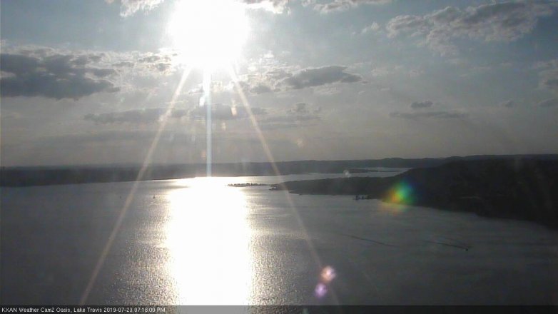 Lake Travis webcam, July 23, 2019 6:20 PM CT