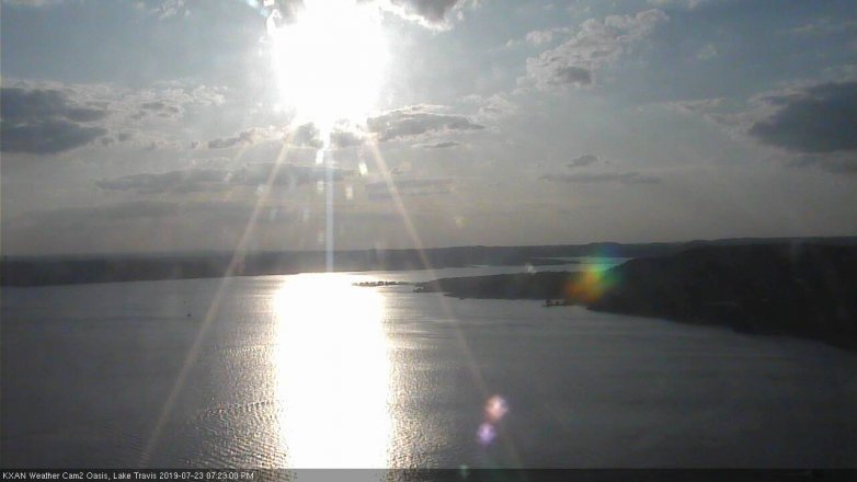 Lake Travis webcam, July 23, 2019 6:25 PM CT