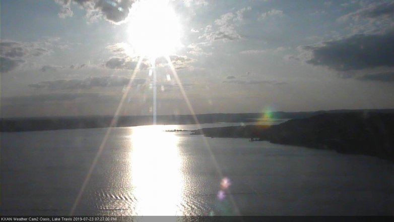 Lake Travis webcam, July 23, 2019 6:30 PM CT