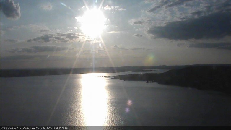 Lake Travis webcam, July 23, 2019 6:35 PM CT