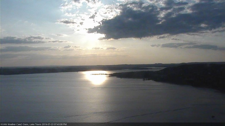 Lake Travis webcam, July 23, 2019 6:45 PM CT