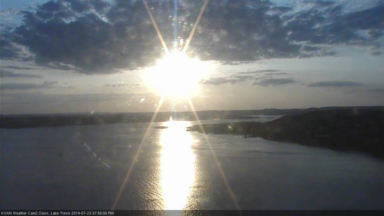 Lake Travis webcam, July 23, 2019 7:00 PM CT