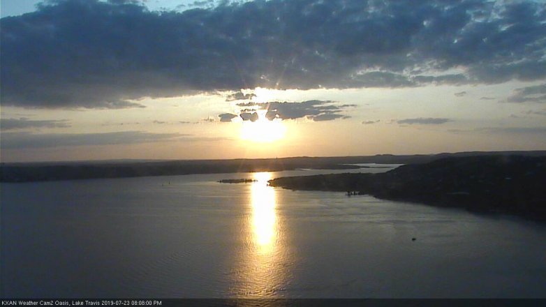 Lake Travis webcam, July 23, 2019 7:10 PM CT