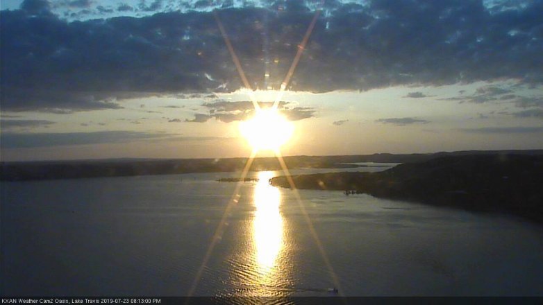 Lake Travis webcam, July 23, 2019 7:15 PM CT