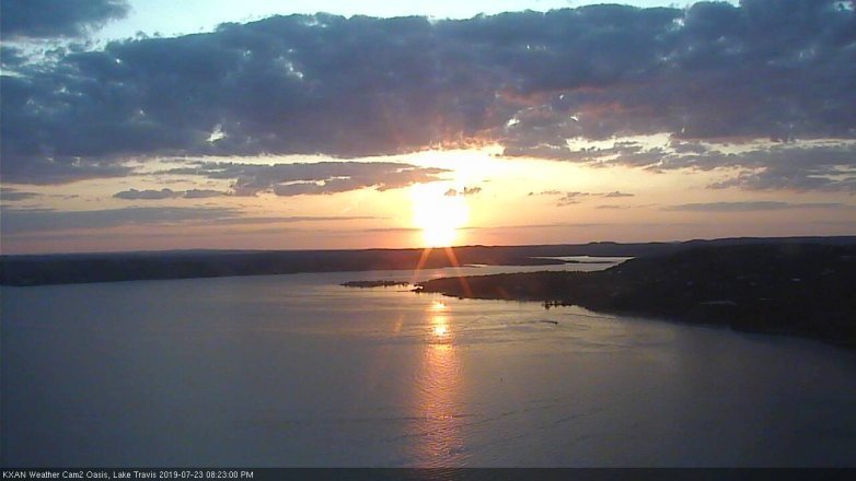 Lake Travis webcam, July 23, 2019 7:25 PM CT