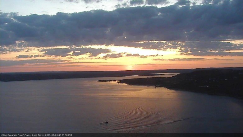 Lake Travis webcam, July 23, 2019 7:35 PM CT