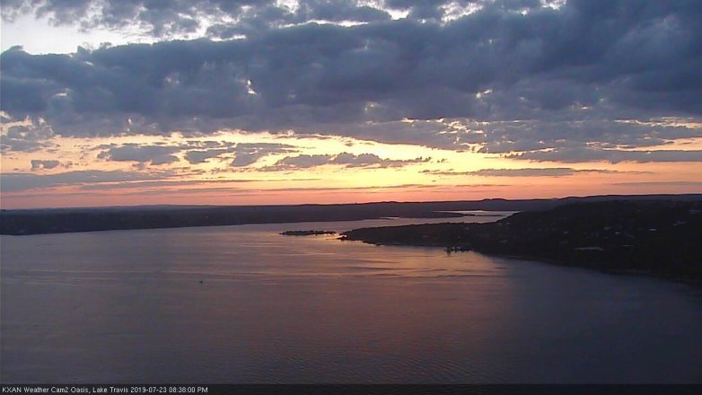 Lake Travis webcam, July 23, 2019 7:40 PM CT