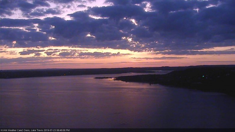 Lake Travis webcam, July 23, 2019 7:50 PM CT
