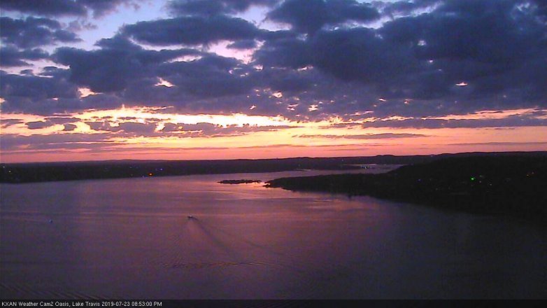 Lake Travis webcam, July 23, 2019 7:55 PM CT