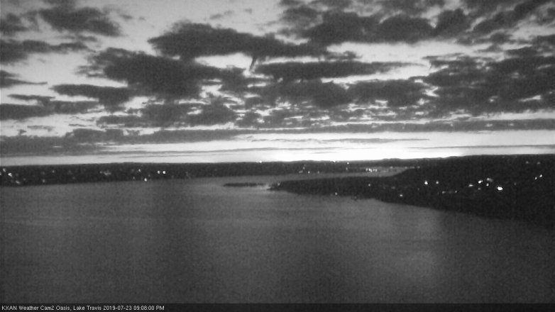 Lake Travis webcam, July 23, 2019 8:10 PM CT