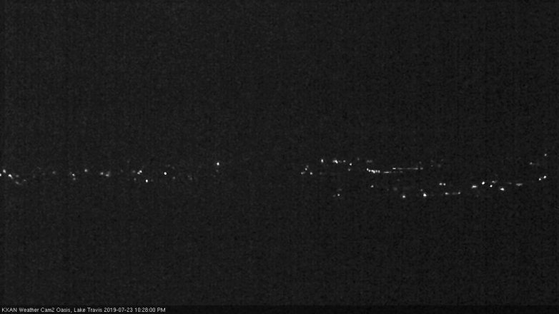 Lake Travis webcam, July 23, 2019 9:30 PM CT
