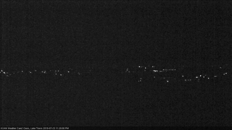 Lake Travis webcam, July 23, 2019 10:30 PM CT
