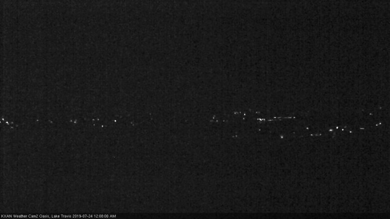 Lake Travis webcam, July 23, 2019 11:10 PM CT