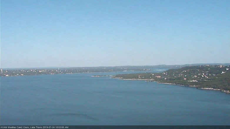 Lake Travis webcam, July 24, 2019 9:05 AM CT