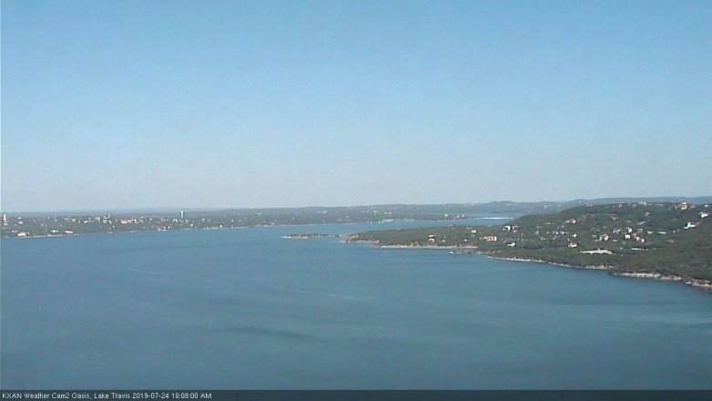 Lake Travis webcam, July 24, 2019 9:10 AM CT