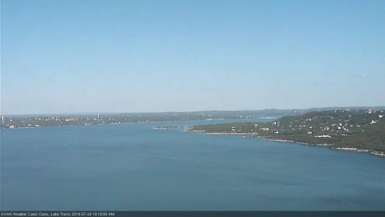 Lake Travis webcam, July 24, 2019 9:20 AM CT
